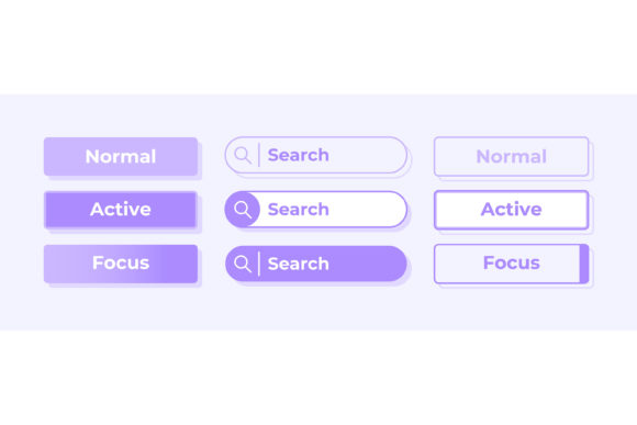 Active and Inactive Options UI Elements Graphics