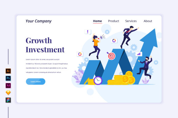 Business Investment Flat Illustration Graphics