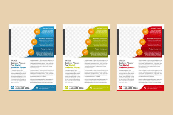 Business Planner Vertical Flyer: Graphics and Print Templates