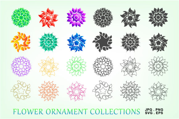 Flower Ornament Collections: Graphics for Creative Design