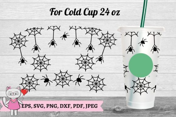 Halloween Spider Web for Starbucks Cold