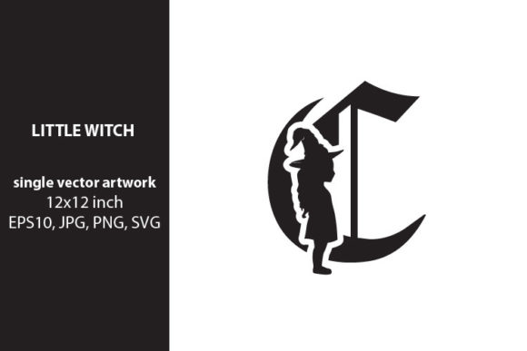 Little Witch - Monogram Letter C: Graphics & Icons for Creative Branding