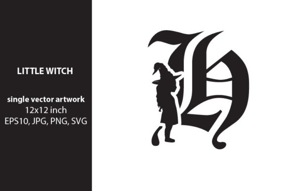 Little Witch - Monogram Letter H: Graphics and Icons for Creative Design