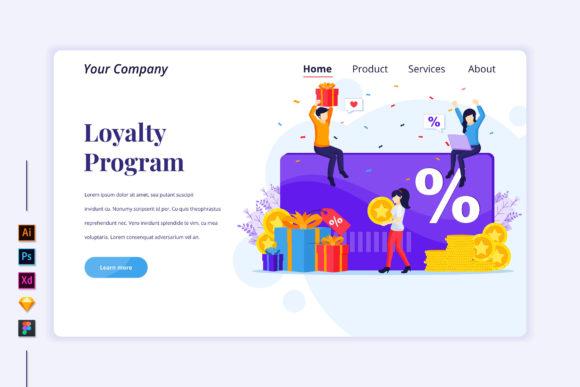 Loyalty Program Flat Illustration Graphics