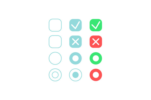Option Circles UI Elements Kit: Graphics for Ux And Ui Kits