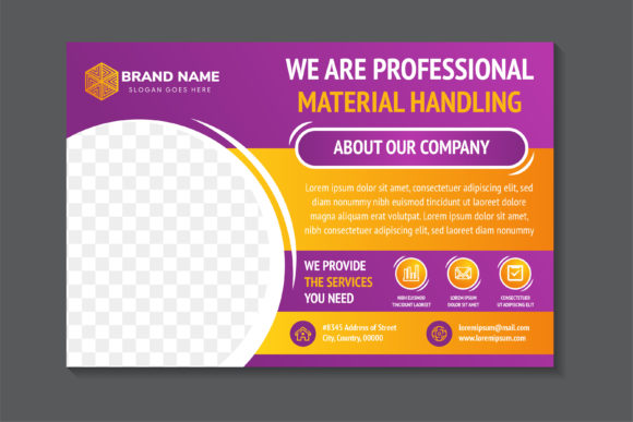 Professional Material Holding Horizontal Graphics