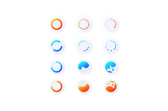 Progression UI Elements Kit for Graphics and Infographics