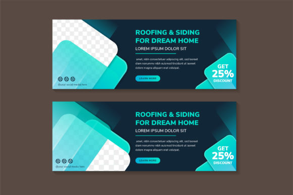 Roofing and Siding Dream Home Horizontal Graphics