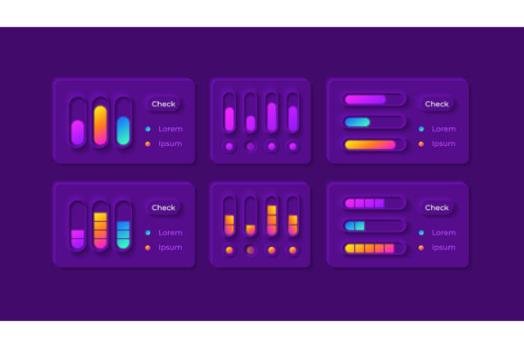 Setting Adjustments UI Elements Kit: Graphics for Modern Design