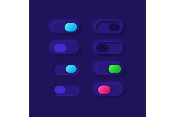 Switch on and off UI Elements Kit: Graphics for Ux And Ui Kits