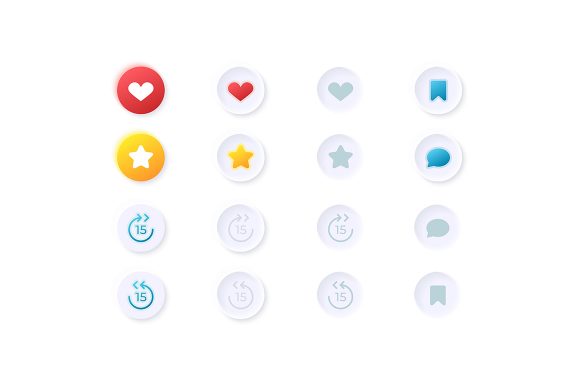 Video Media Options UI Elements Kit: Graphics and Ux And Ui Kits